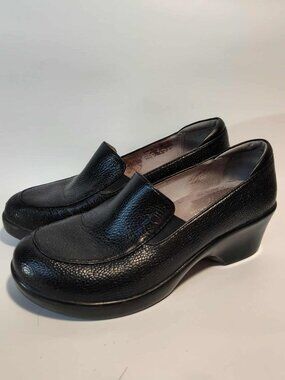 Alegria 'Emma' Black leather loafers Size 8, Euro 38